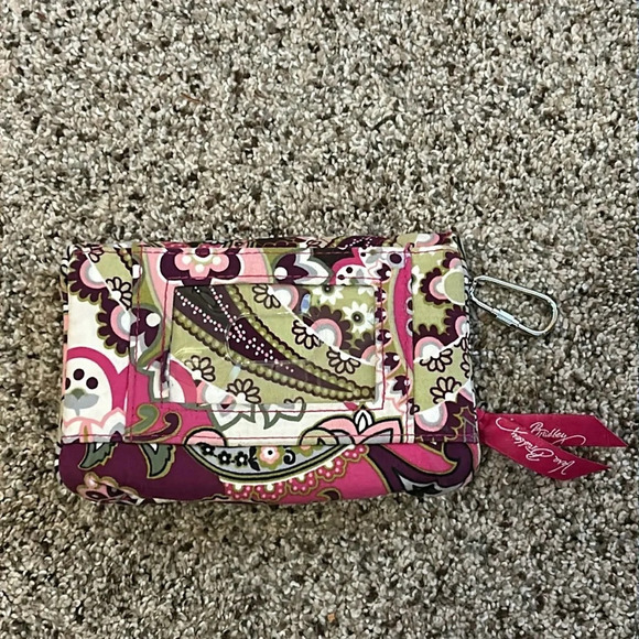 Vera Bradley Very Berry Wallet Ret. 2012 Kiss Lock Coin Zip Pocket ID Keychain - Picture 2 of 12